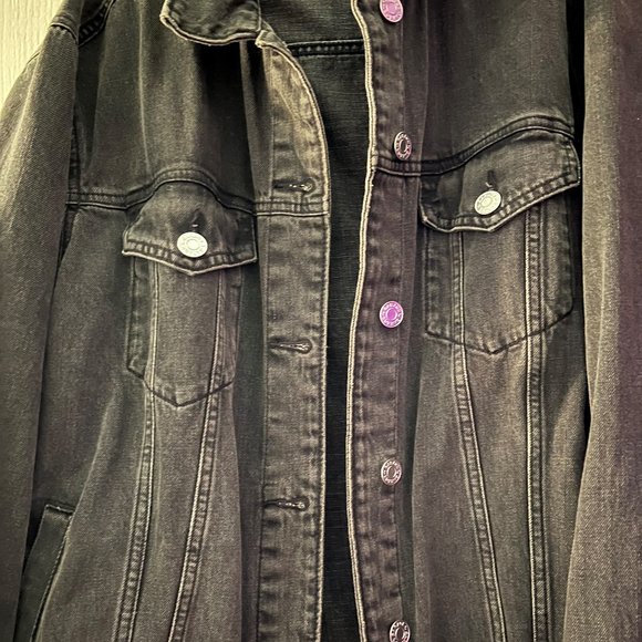 Black Jean Jacket - Picture 1 of 4